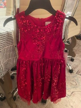 Rare Editions Red Sequin Party Dress